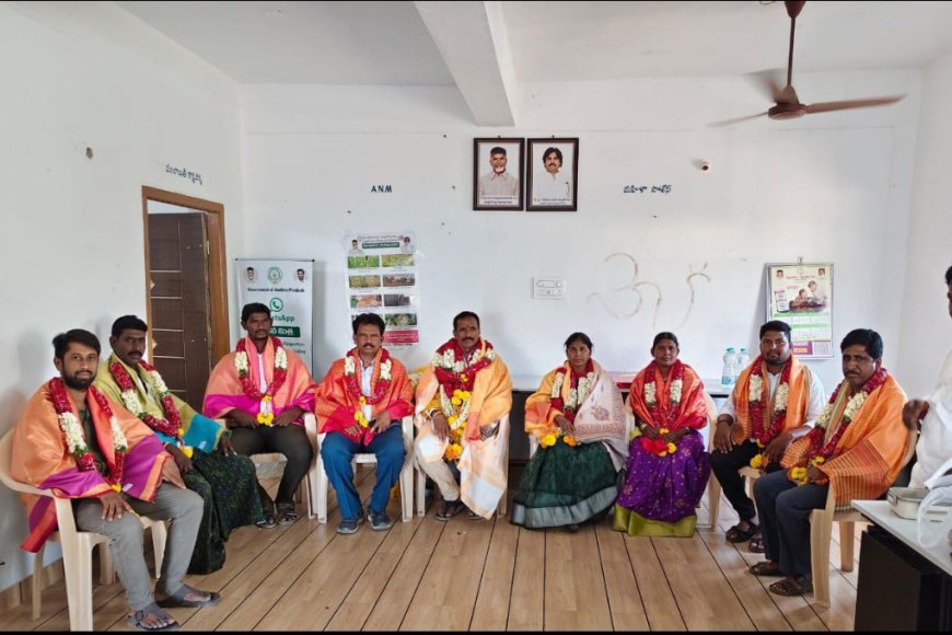 క్రిష్ణగిరి గ్రామపంచాయతీలో గ్రామ సర్పంచ్ కు ఘనంగా కృతజ్ఞతలు