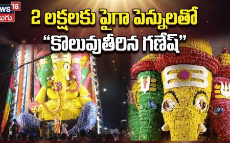 2 లక్షలకు పైగా పెన్నులతో గణపయ్య అలంకారం..