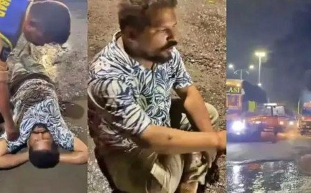 రోడ్లపై గుంతలను పూడ్చాలంటూ.. హైదరాబాద్ లో ఓ వ్యక్తి వినూత్న నిరసన.. వైరల్ వీడియో