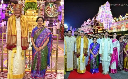 తిరుమలలో సాలకట్ల బ్రహ్మోత్సవాలు ప్రారంభం.. శ్రీవారికి పట్టువస్త్రాలు సమర్పించిన చంద్రబాబు దంపతులు