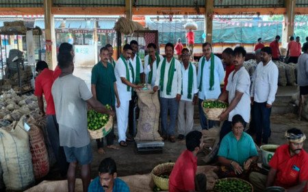 నిడ‌మ‌నూరు మార్కెట్ పాలకవర్గం ఏలూరు నిమ్మ మార్కెట్ సందర్శన