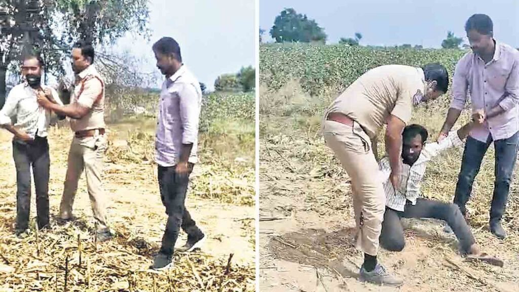 Farmer | అన్నదాతపై పోలీసుల దౌర్జన్యం.. భూమి పరిహారం అడిగినందుకు రైతు నర్సింహులుపై దాడి