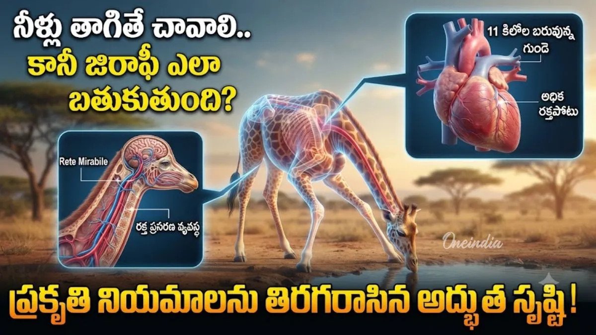 నీళ్లు తాగితే బ్రెయిన్ స్ట్రోక్! నిమిషం కంటే తక్కువ నిద్ర.. జిరాఫీ ఒంట్లో ఇన్ని రహస్యాలా!