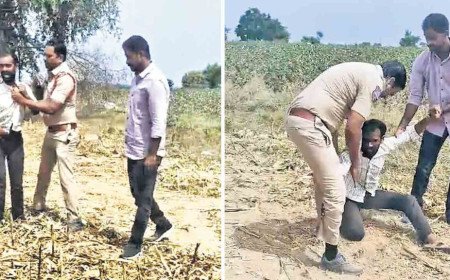 Farmer | అన్నదాతపై పోలీసుల దౌర్జన్యం.. భూమి పరిహారం అడిగినందుకు రైతు నర్సింహులుపై దాడి