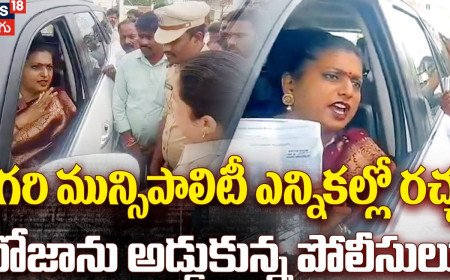 RK Roja Angry as Police : రోజాను అడ్డుకున్న పోలీసులు!
