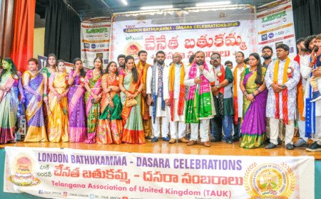 Bathukamma | లండన్‌లో ఘనంగా ‘టాక్-చేనేత బతుకమ్మ-దసరా’ సంబరాలు